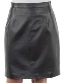 Jupe Giorgio Lilo Waxy En Cuir Ref_gio35566-marron